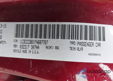 2015 Chrysler 200 S from USA, damaged, VIN 1C3CCCBB1FN687767